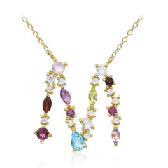 Collana in argento con Topazio Blu Svizzero