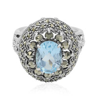 Anello in argento con Topazio Blu Cielo