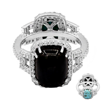 Anello in argento con Spinello Nero