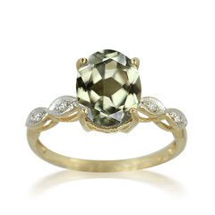 Anello placcato in oro con Zultanite