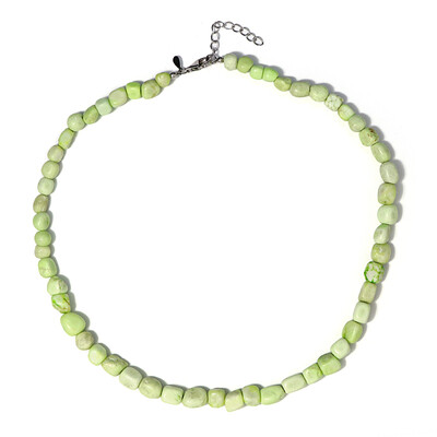 Collana in argento con Crisoprasio Limone