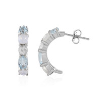 Orecchini in argento con Pietra di Luna Blu (KM by Juwelo)