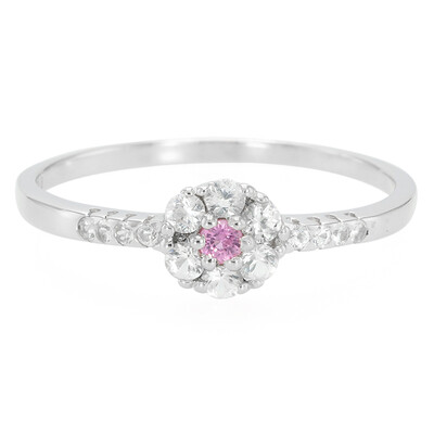Anello in argento con Zaffiro Ceylon Rosa