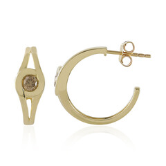 Orecchini in oro con Diamante Champagne I2 (de Melo)
