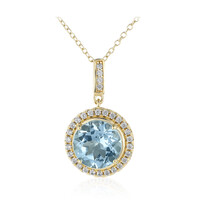 Collana in argento con Topazio Blu Cielo