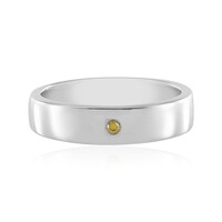 Anello in argento con Diamante Giallo I3