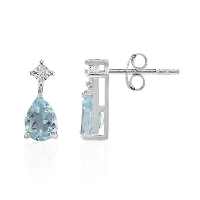 Orecchini in argento con Topazio Blu Cielo