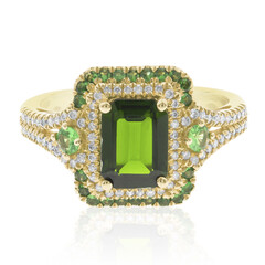 Anello in oro con Diopside Russo (CIRARI)