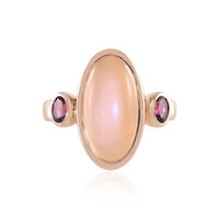 Anello in argento con Pietra di Luna Pesca (KM by Juwelo)