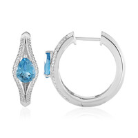 Orecchini in argento con Topazio Blu Svizzero (de Melo)