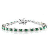 Bracciale in argento con Smeraldo Zambia (Gems en Vogue)