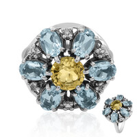 Anello in argento con Citrino