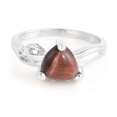 Anello in argento con Occhio di Tigre Rosso