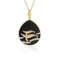 Collana in argento con Onice Nero