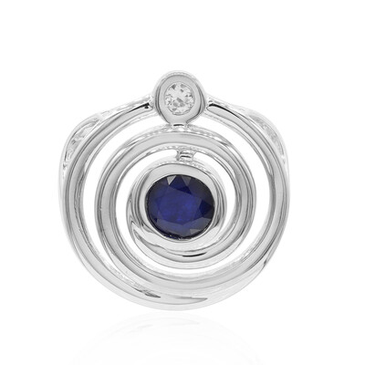 Ciondolo in argento con Zaffiro Blu (MONOSONO COLLECTION)