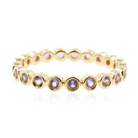 Anello in oro con Zaffiro Ceylon Porpora (non riscaldato)