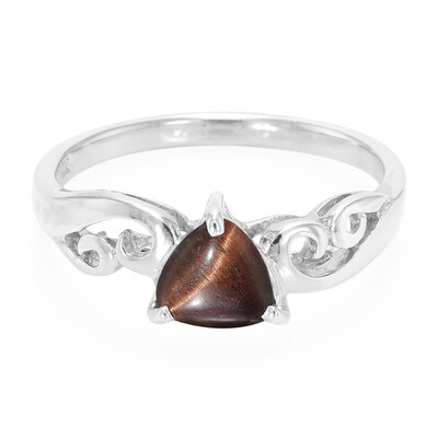 Anello in argento con Occhio di Tigre Rosso