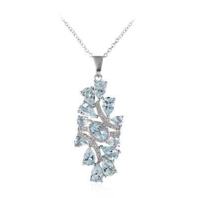Collana in argento con Topazio Blu Cielo