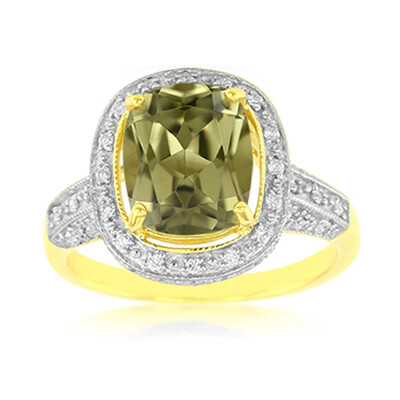 Anello placcato in oro con Zultanite