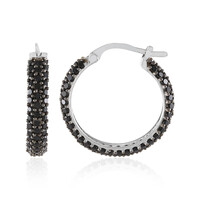 Orecchini in argento con Spinello Nero
