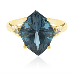 Anello in oro con Topazio Blu Londra