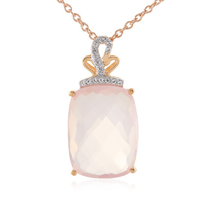 Collana in argento con Quarzo Rosa