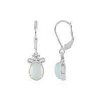 Orecchini in argento con Calcedonio Blu