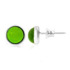 Orecchini in argento con Ambra Verde Colombiana