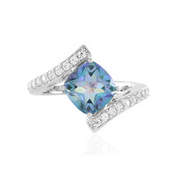 Anello in argento con Quarzo Oceano