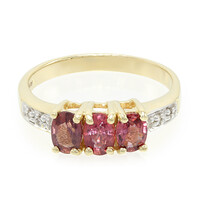 Anello in oro con Zaffiro Padparadscha (non riscaldato)