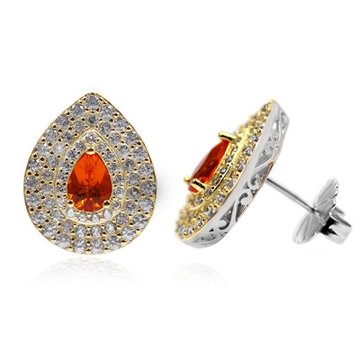 Orecchini in argento con Opale di Fuoco Messicano (Dallas Prince Designs)