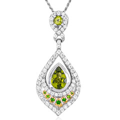 Collana in argento con Peridoto (Memories by Vincent)