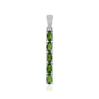 Ciondolo in argento con Diopside Russo