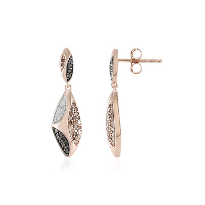 Orecchini in argento con Diamante Nero