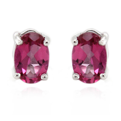 Orecchini in argento con Topazio Rosa