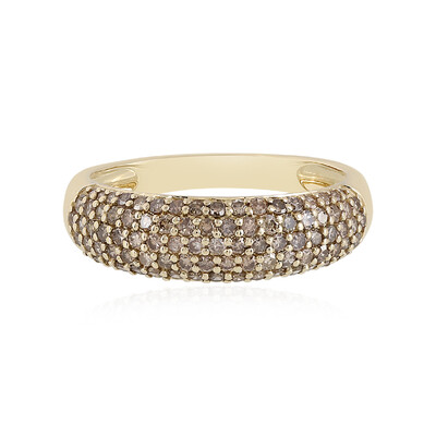 Anello in oro con Diamante Champagne I2 (de Melo)