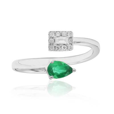Anello in oro con Smeraldo Zambia AAA