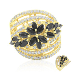Anello in argento con Zaffiro Nero
