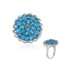 Anello in argento con Apatite Blu Neon