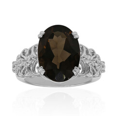 Anello in argento con Quarzo Fumè