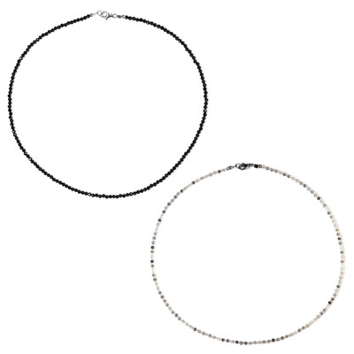 Collana in argento con Spinello Nero