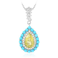 Collana in argento con Quarzo Ouro Verde (Dallas Prince Designs)