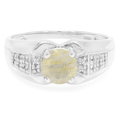 Anello da uomo in argento con Quarzo Rutilato