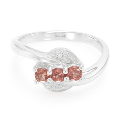 Anello in argento con Granato Malaya