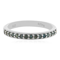 Anello in argento con Diamante Blu I3