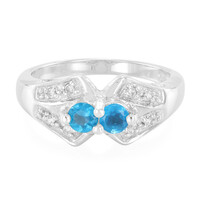 Anello in argento con Apatite Blu Neon