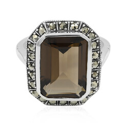 Anello in argento con Quarzo Fumè