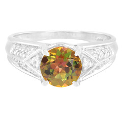 Anello in argento con Topazio Jungle