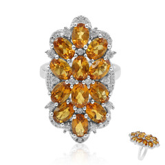Anello in argento con Citrino Madeira