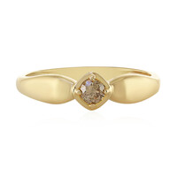 Anello in oro con Diamante Cioccolato I1